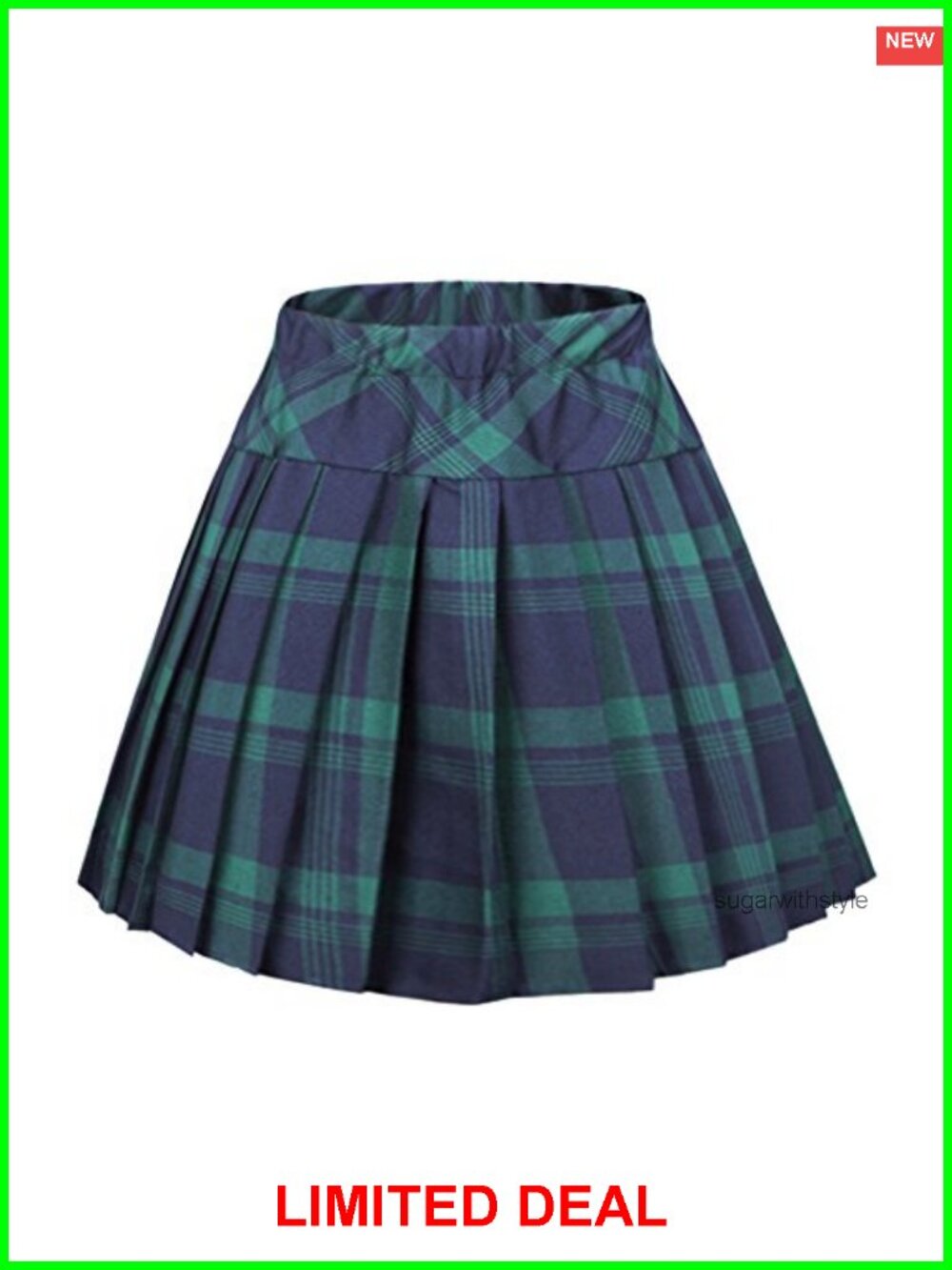 High Waist Pleated A-Line Mini Skirt Woven Stretch